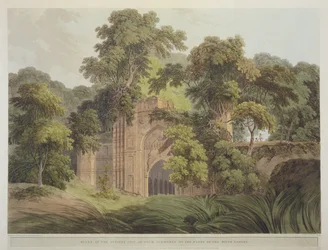 Ruinene av den gamle byen Gour, tidligere ved bredden av elven Ganges, fra 